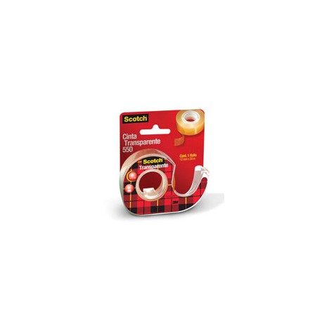 CINTA SCOTCH 550 12MM X 30M CON DESPACHADOR