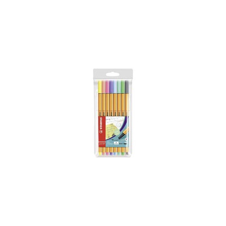 PLUMIL STABILO 88/8-01 P88 0.4MM PASTEL PAQU ...