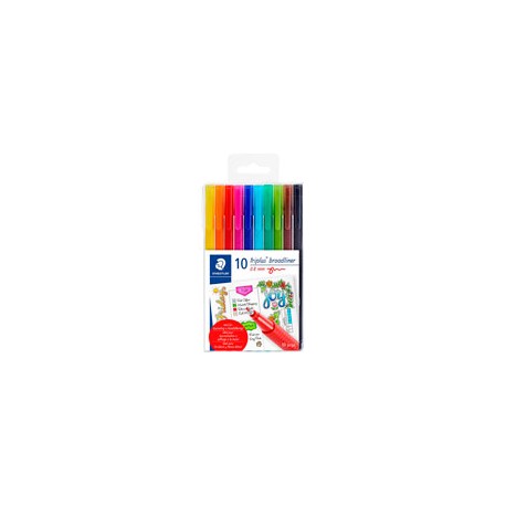 PLUMILES STAEDTLER TRIPLUS 0.8MM PAQUETE CON ...