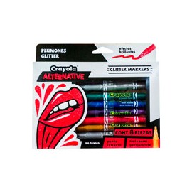 MARCADORES CRAYOLA GLITTER CAJA CON 8