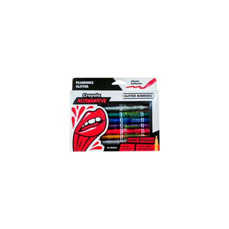 MARCADORES CRAYOLA GLITTER CAJA CON 8