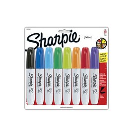 MARCADOR SHARPIE CHISEL BLISTER C/8 COLORES  ...