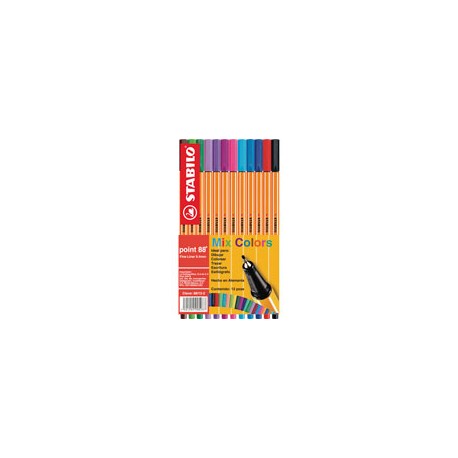 PLUMONES STABILO 88/12 POIT 88 MIX COLORS CO ...