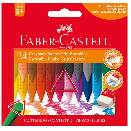 CRAYÓN FABER-CASTELL 243024 JUMBO BORRABLE C ...