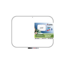 PIZARRÓN BLANCO ALFRA CON MARCO DE VINIL