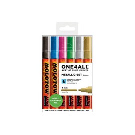 MARCADOR MOLOTOW ONE4ALL METALLIC 4 MM CON 6