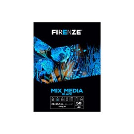 BLOCK DE ARTE FIRENZE NEGRO 180G 21X29.7CM C ...