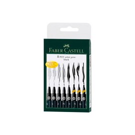 MARCADORES FABER-CASTELL PITT ARTIST PEN NEG ...
