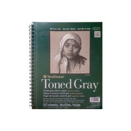 BLOCK STRATHMORE 400 SERIES TONED SKETCH GRI ...