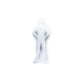 HOMBRE FRONTAL ACRÍLICO BLANCO ESCALA 1:100