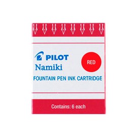 CARTUCHO DE TINTA PILOT PUNTO FINO CON 6 ROJ ...