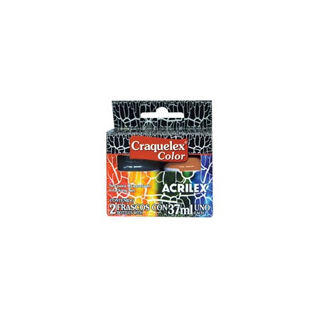 PINTURA ACRILEX CRAQUELEX 37ML CAJA CON 2
