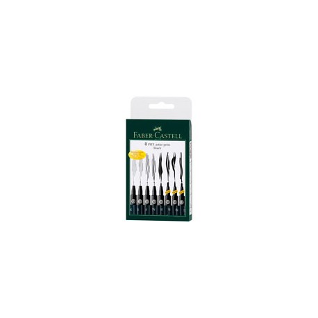 MARCADORES FABER-CASTELL PITT ARTIST PEN NEG ...