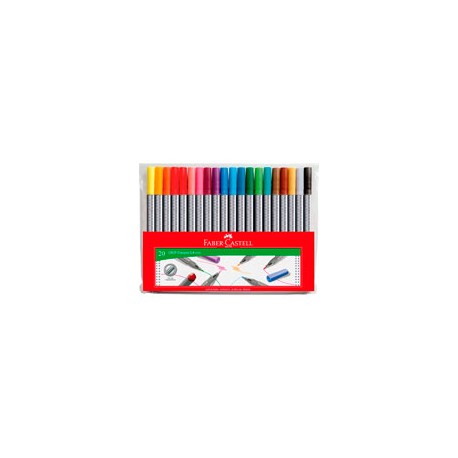 PLUMONES FABER-CASTELL GRIP PAQUETE CON 20