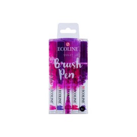 MARCADOR ECOLINE BRUSH PEN TONOS VIOLETA PAQ ...