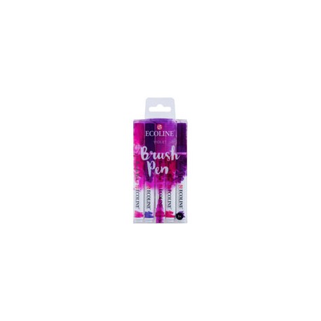 MARCADOR ECOLINE BRUSH PEN TONOS VIOLETA PAQ ...