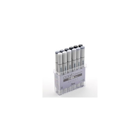 MARCADORES COPIC SKETCH SET COOL GREY CON 12