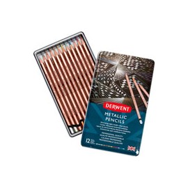 LÁPICES DERWENT METALLIC PAQUETE CON 12
