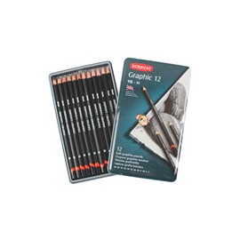 LÁPICES DE GRAFITO DERWENT SUAVES CON 12