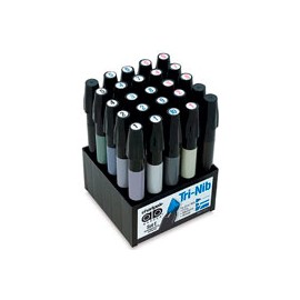 MARCADORES CHARTPAK GRAY SET PAQUETE CON 25