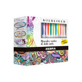 MARCADORES ZEBRA MILDLINER COL PAQUETE CON 2 ...