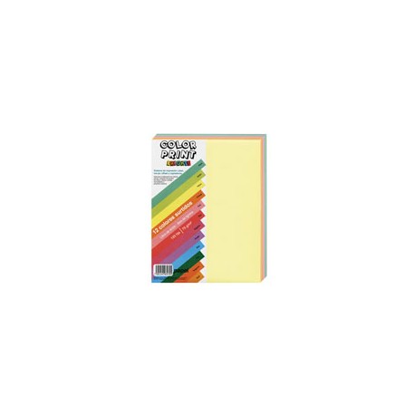 PAPEL COLOR PRINT BRIGHTS 12 COLORES CON 120 ...