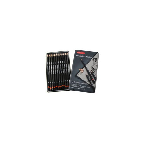 LÁPICES DE GRAFITO DERWENT MEDIUM CON 12