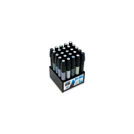 MARCADORES CHARTPAK GRAY SET PAQUETE CON 25