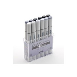MARCADORES COPIC SKETCH SET COOL GREY CON 12