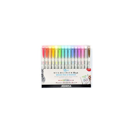 MARCADORES ZEBRA MILDLINER COL BRUSH PAQUETE ...