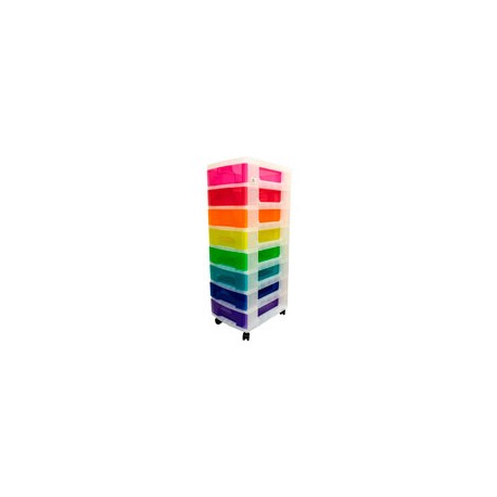CAJONERA REALLY 8X7 CON RUEDAS ARCOIRIS