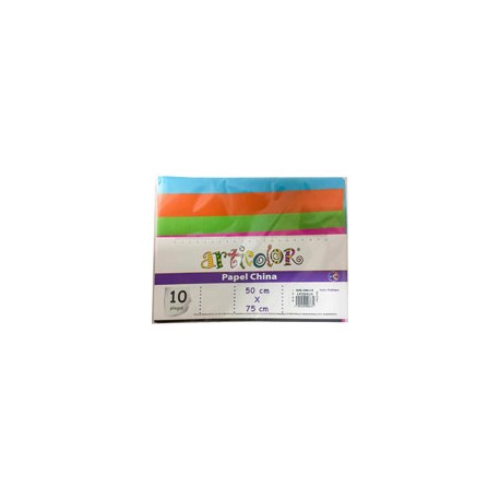 PAPEL CHINA ARTICOLOR 50X75CM 5 COLORES PAQU ...