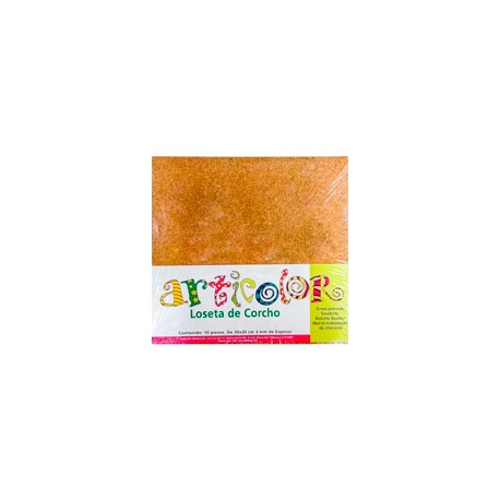 CORCHO ARTICOLOR GRANO FINO GROSOR 3MM 30X30 ...