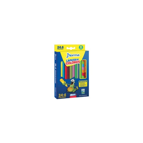 LÁPICES DE COLORES NORMA 581749 LARGOS CON 2 ...
