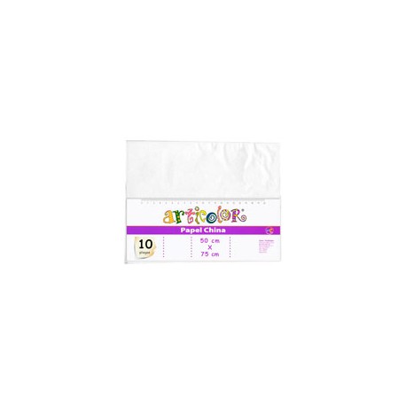 PAPEL CHINA ARTICOLOR DE 50X75 CM 22 G BOLSA ...