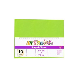 PAPEL CHINA ARTICOLOR DE 50X75 CM 22 G BOLSA ...