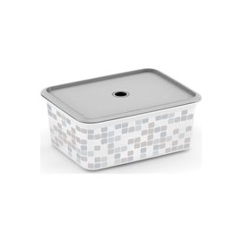 CAJA MULTIUSOS CVR MOSAIC 29X22X12 CM GRIS