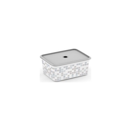 CAJA MULTIUSOS CVR MOSAIC 29X22X12 CM GRIS