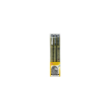 MARCADORES SAKURA PIGMA NEGRO PAQUETE CON 3
