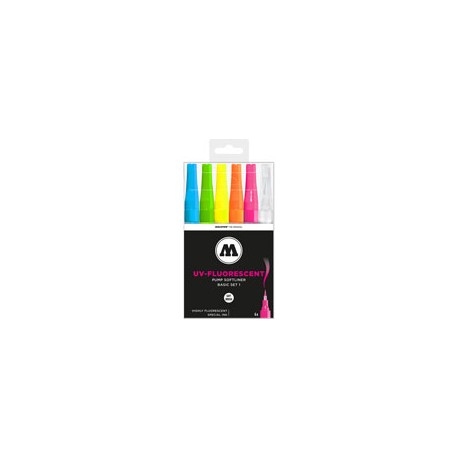 MARCADOR MOLOTOW GRAFX UV FLUORESCENTE C/6
