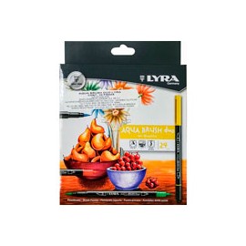 MARCADORES LYRA AQUABRUSH DUO CAJA CON 24