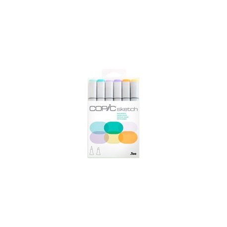 MARCADORES COPIC SKETCH PALE PASTEL CON 6