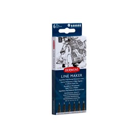 MARCADORES DERWENT LINE MAKER NEGRO BLÍSTER  ...