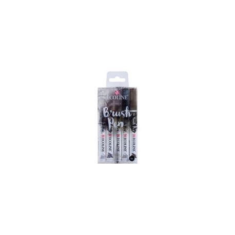 MARCADOR ECOLINE BRUSH PEN TONOS GRIS PAQUET ...