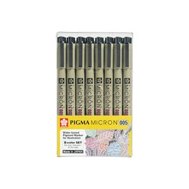 MARCADOR SAKURA PIGMA 005 COLOR PAQUETE CON  ...