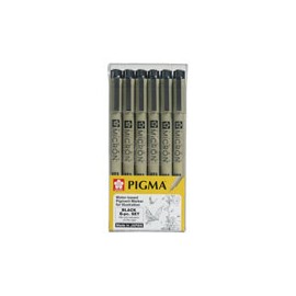 MARCADOR SAKURA PIGMA PAQUETE CON 6