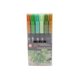 MARCADORES SAKURA KOI BRUSH NATURAL CON 6