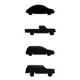AUTOMÓVILES DE ACRÍLICO NEGRO ESCALA 1:125
