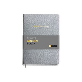 LIBRETA MIQUELRIUS A5 LISO GRIS ALWAYS BLACK