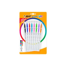 BOLÍGRAFO BIC CRISTAL UP 1.2 BLISTER C/8 COL ...